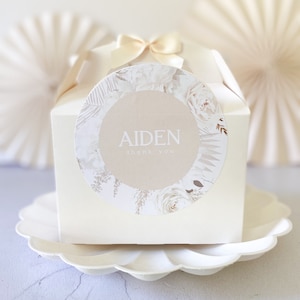 Children’s Wedding gift box Box | NEUTRAL PAMPAS | Personalised favour party boxes