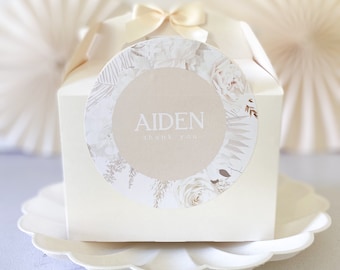 Children’s Wedding gift box Box | NEUTRAL PAMPAS | Personalised favour party boxes
