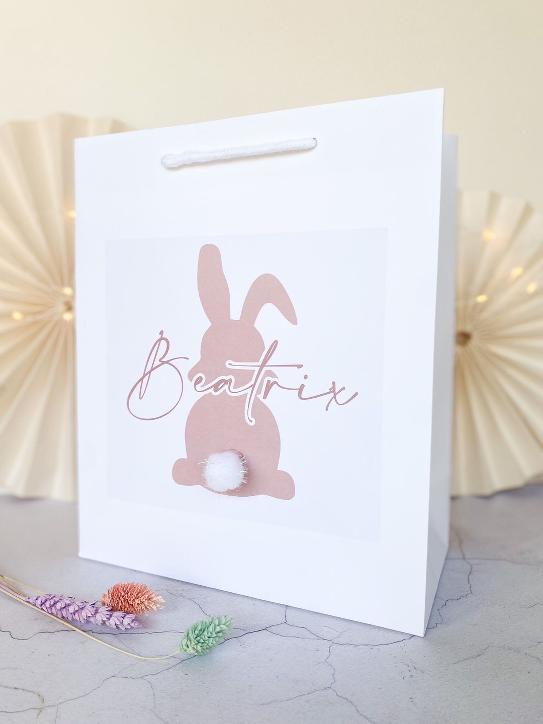 Personalised Easter Activity Bag BUNNY TAIL BAG Childrens Easter Treat