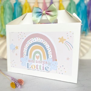 Personalised New Baby Box | RAINBOW BIG SISTER | Childrens New Arrival Present