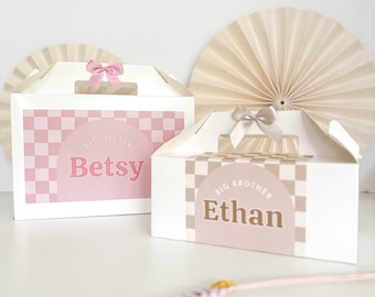 Personalised New Baby Box |  BIG SISTER BROTHER | Childrens New Arrival Present