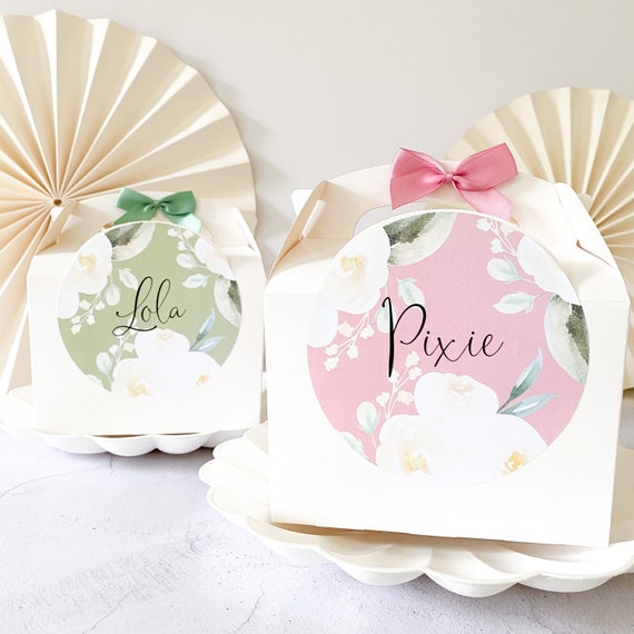 Personalised Gypsophila Wedding Favour Box – Paper Gift Box – UK Made (14.5x9.5x10cm) - View #2