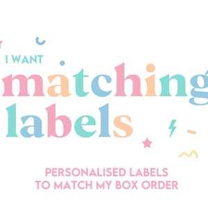 Matching Labels | Personalised Labels | Bottle labels Stickers Sweets