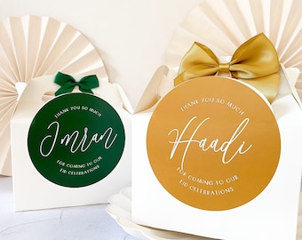 Personalised Childrens Gift Box | SIMPLE EID | thank you party boxes Party Gift Bag with Bow