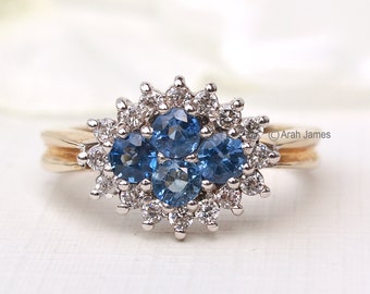 PAISLEE - 0.44ct Sapphire & Diamond Cluster Ring