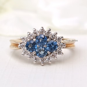 PAISLEE - 0.44ct Sapphire & Diamond Cluster Ring