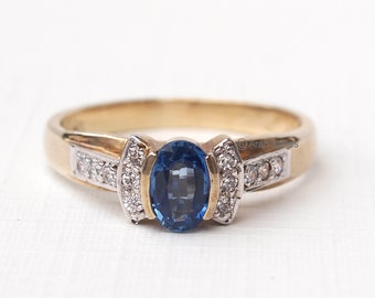 Kate Middleton Style Blue Sapphire Diamond Ring Princess | Etsy