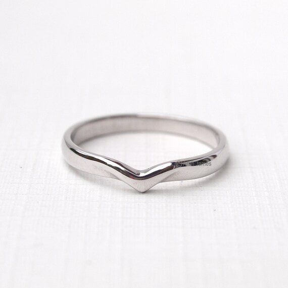 platinum wishbone wedding ring