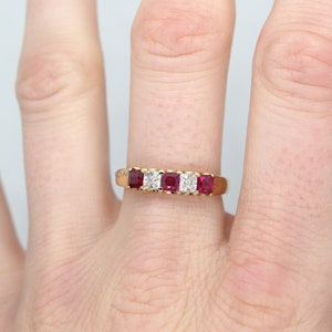 MIRANDA 0.30ct Ruby Diamond Ring in Rose Gold, Yellow Gold, White Gold, Engagement Ring, Promise Ring, July Birthstone, Antique Ruby image 6