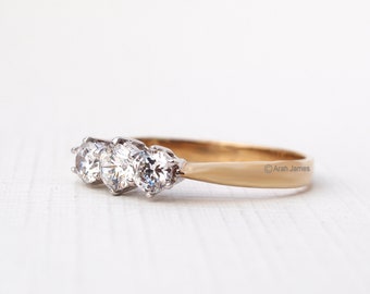 CELINE - 1.00ct Diamond Trilogy Ring Engagement Ring