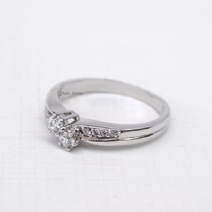 ANTONELLA 0.20ct Two Stone Diamond Engagement Ring, Promise Ring ...