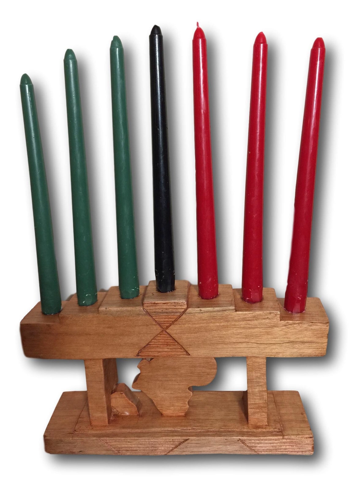 Kinara Candle Holder with Kwanzaa RedGreen and Black Candles. Etsy