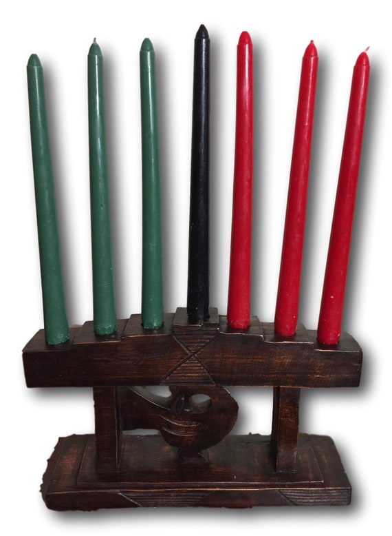 Kinara Candle Holder with Kwanzaa RedGreen and Black Candles. Etsy