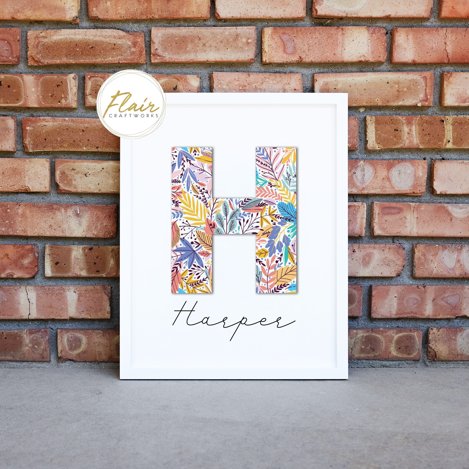 Monogram Wall Art Letter Wall Art Nursery Letter Custom Etsy Canada