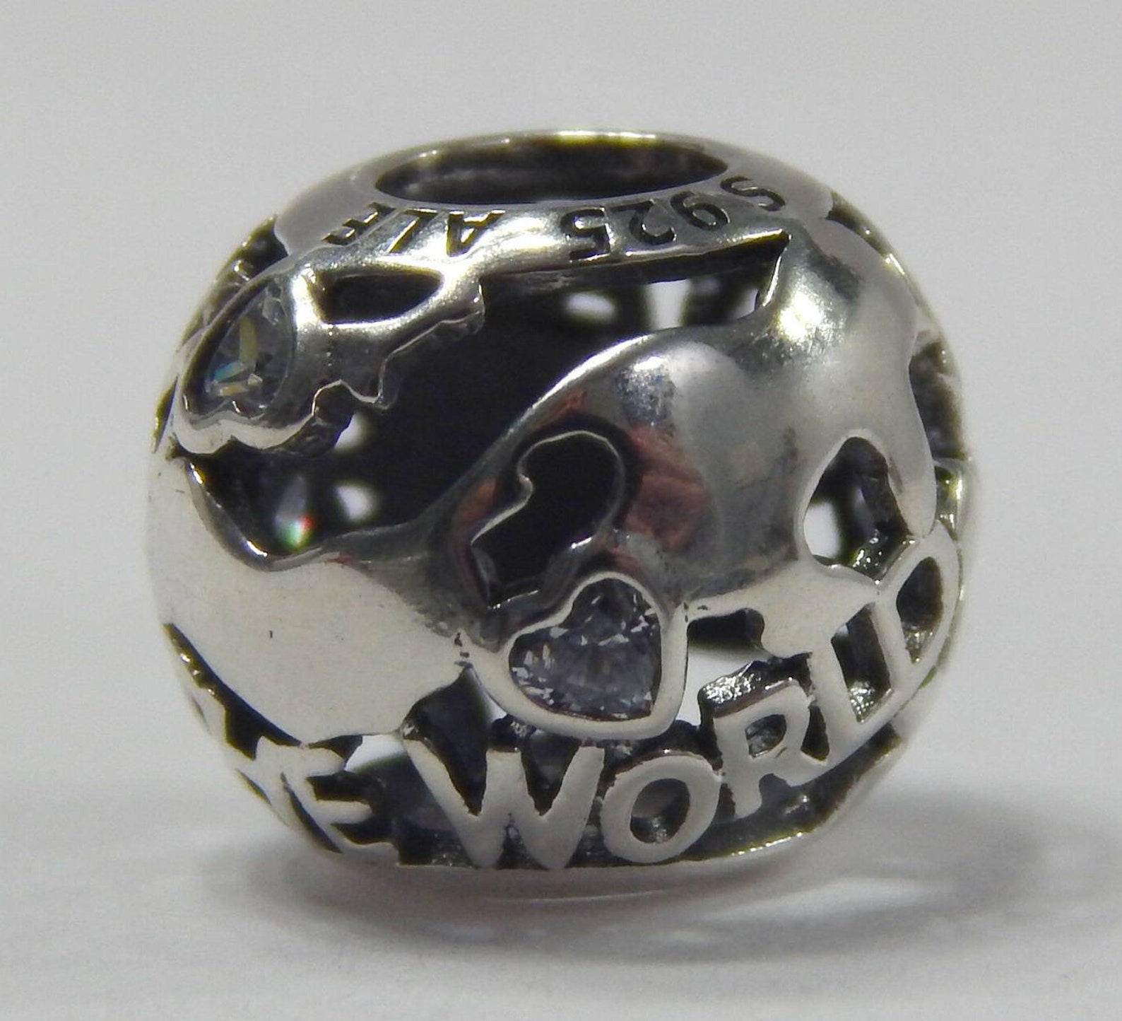 Authentic Pandora Charm Around The World 791718CZ Openwork Etsy