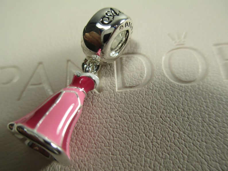 Pandora Disney Charm Aurora's Dress Pink Bead Charm / Etsy