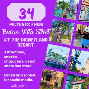 34 Disney Photos for Social Media | Travel Agent Resources | Buena Vista Street | Advertising | Disney Parks | Digital Download | Marketing