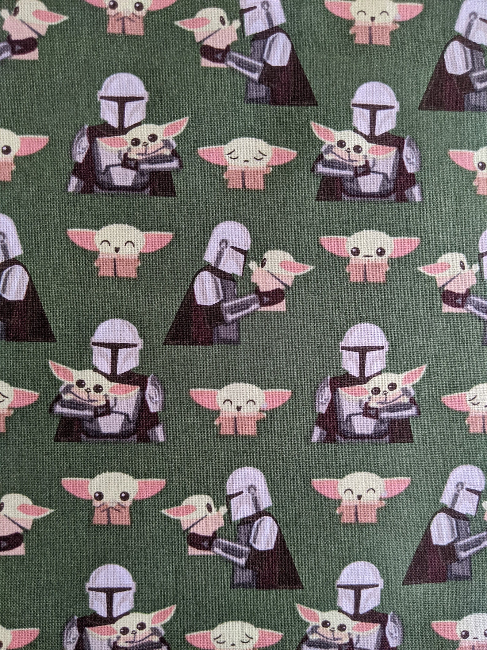 Mandalorian Buddies Fabric By The Yard Baby Yoda Grogu Etsy