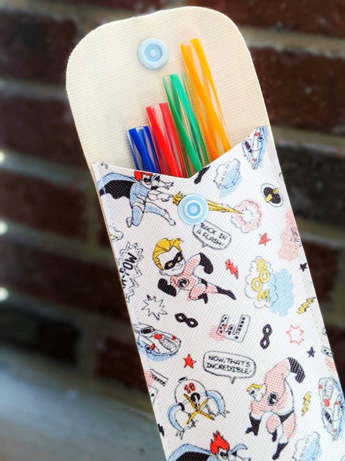 Pixar Inspired Reusable Straw Holder Parks Inspired Etsy