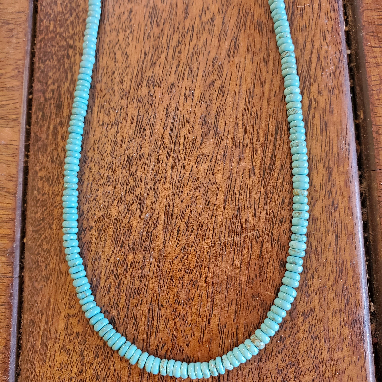 Sleeping Beauty Turquoise Mens or Womens Rondell Necklace. - Etsy
