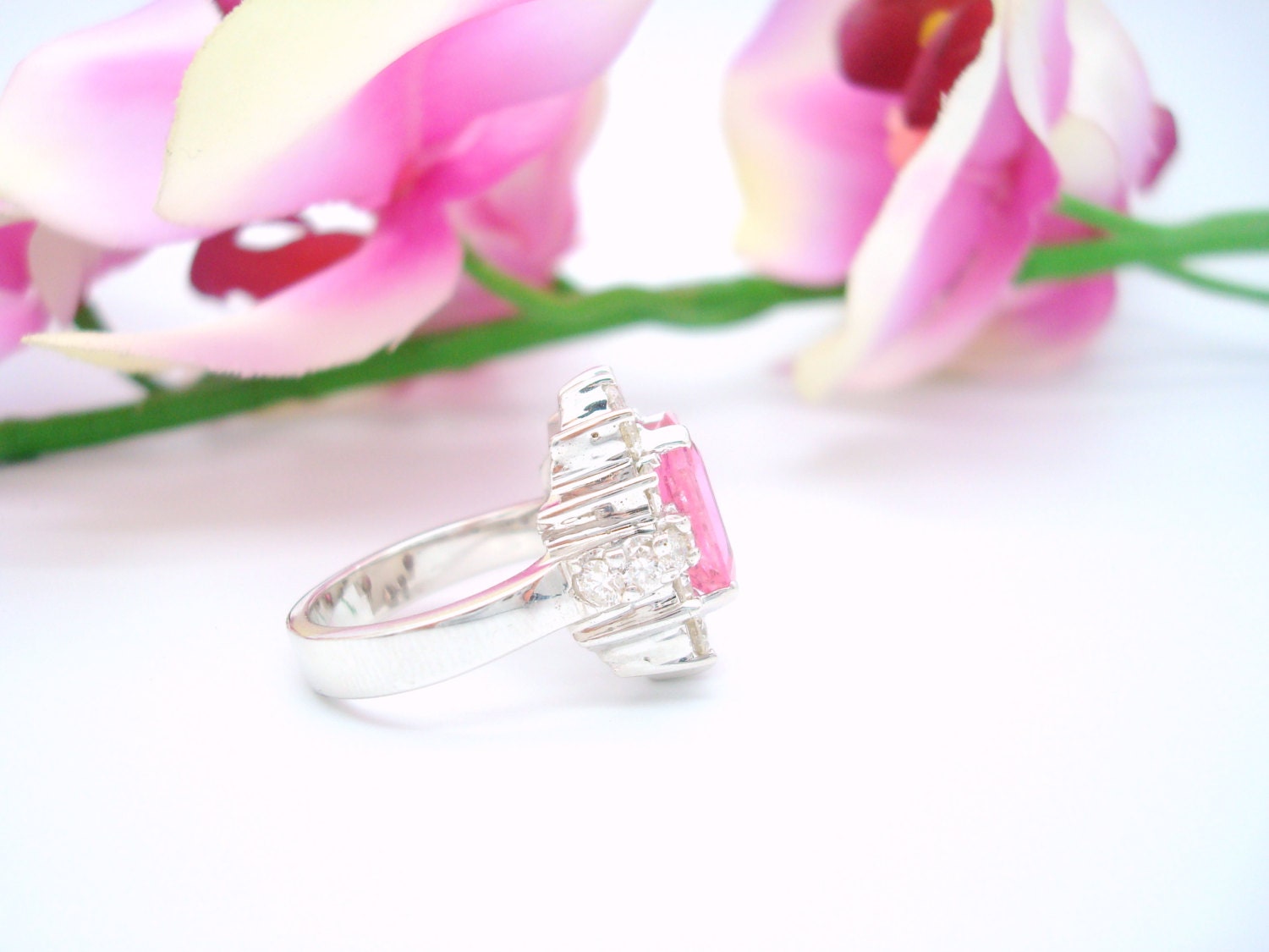 emerald cut pink sapphire emerald cut pink sapphire