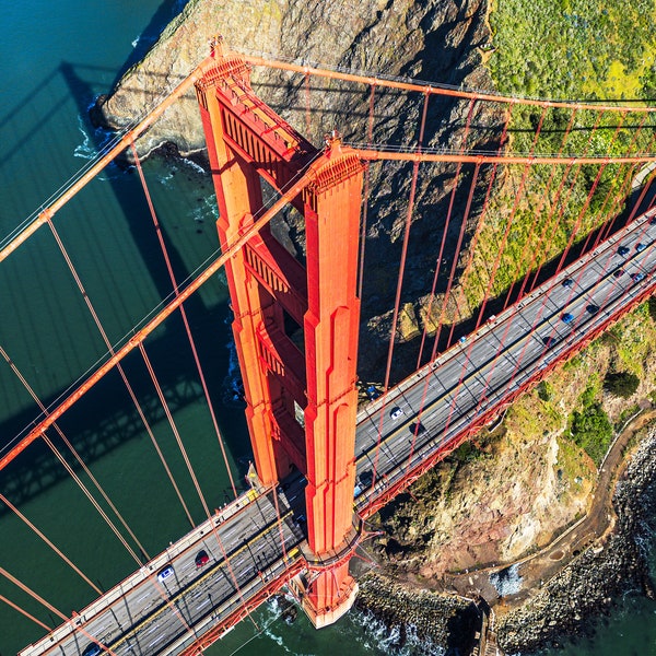Golden Gate bridge arial photo A4 sized print (8.27 × 11.69 inches)