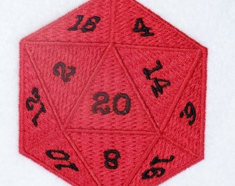 D20 Dice Patch 80mm (3.14 inch)