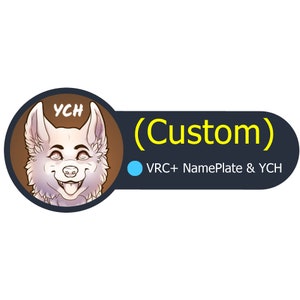 Custom Art YCH Fabric VRC+ Name Plate