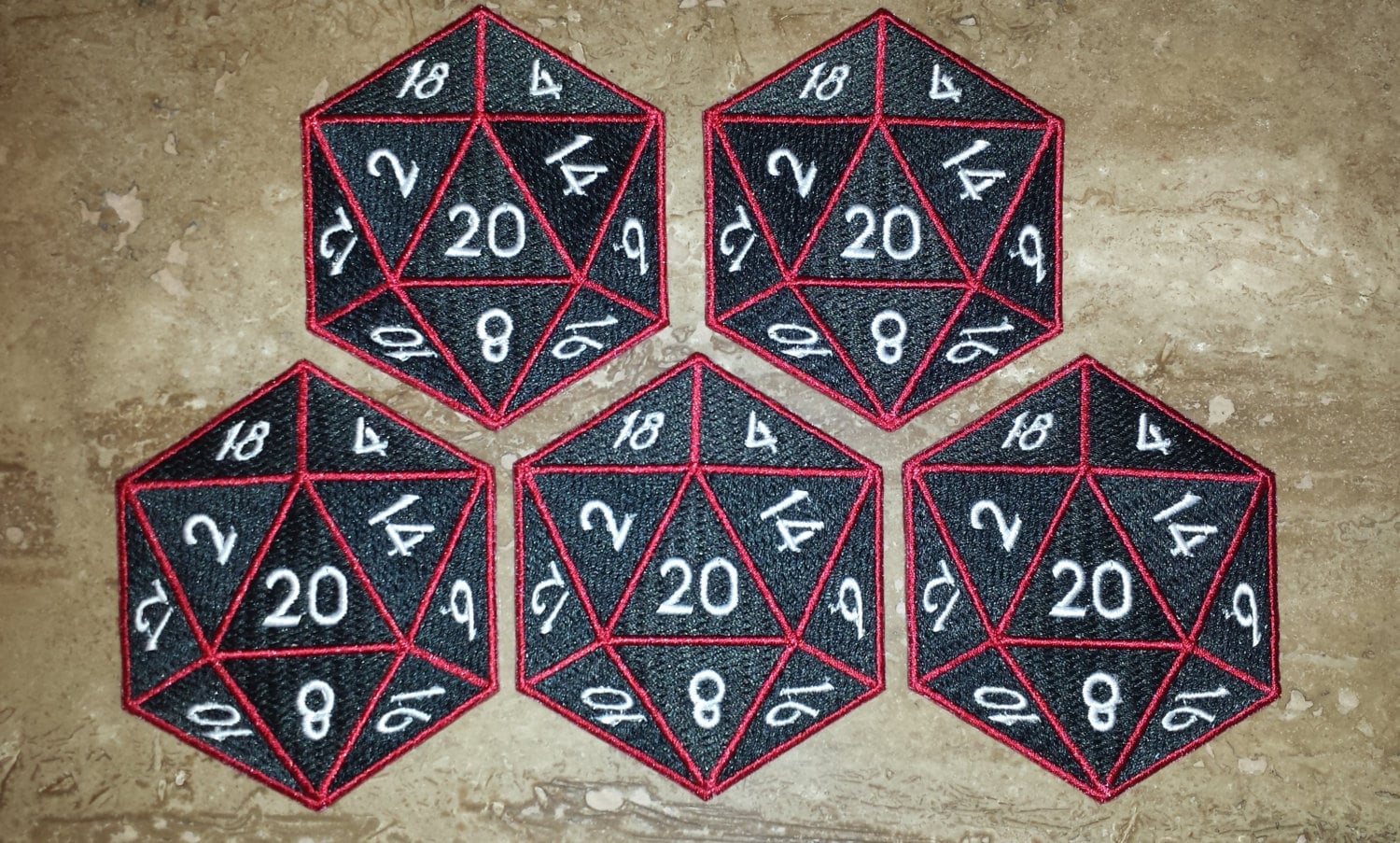 D20 Dice Patch 80mm 3.14 Inch Etsy