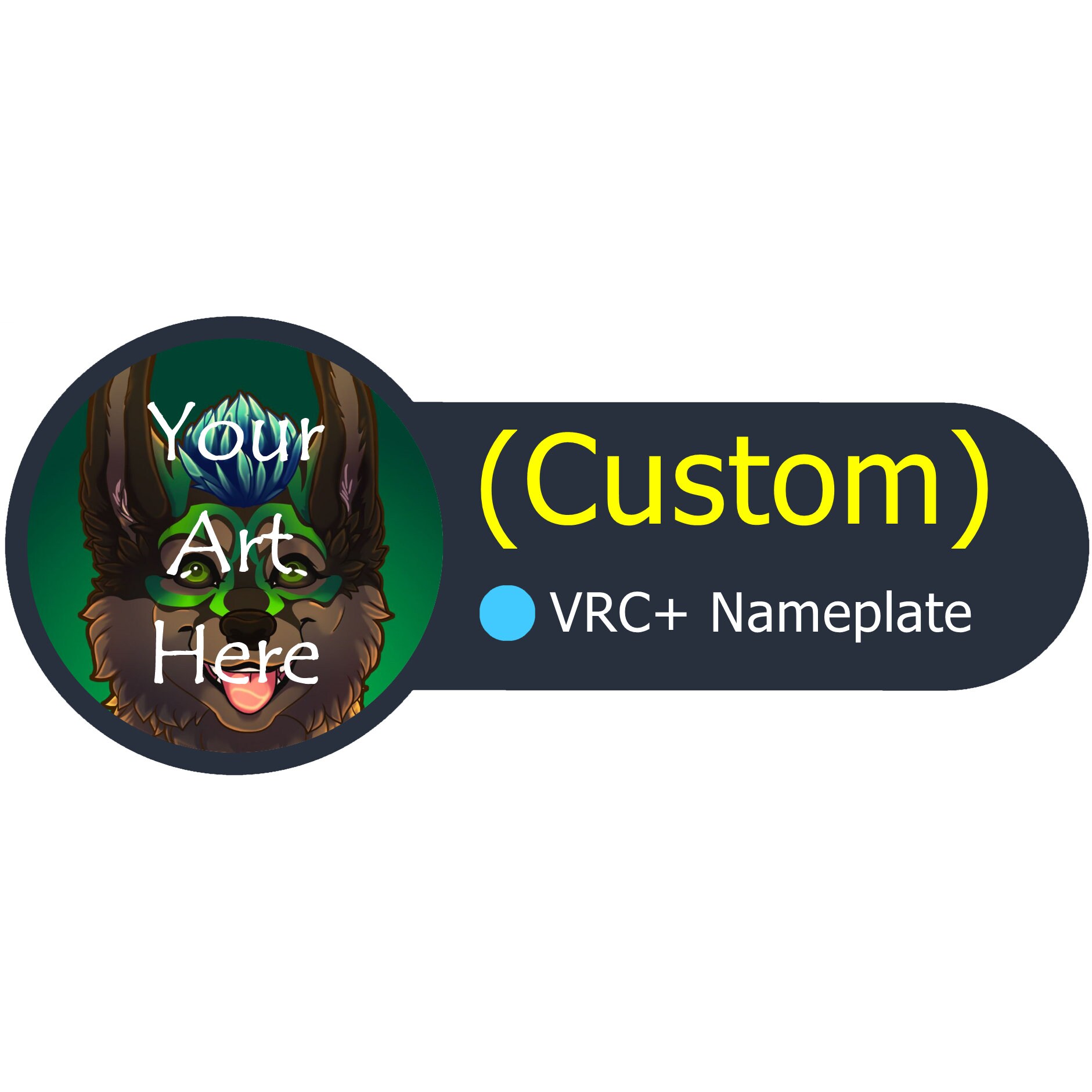 Custom Fabric VRC Name Plate Etsy