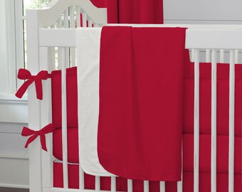 Red Crib Bedding Etsy