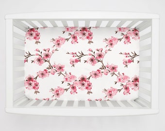 cherry blossom baby bedding