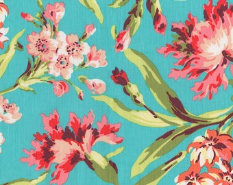 teal and coral dress