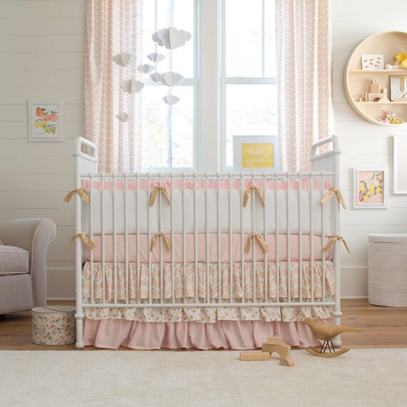 pale pink baby bedding
