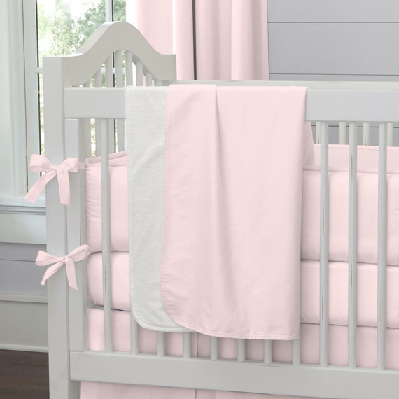 plain pink crib bedding