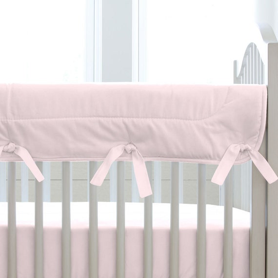 Girl Baby Crib Bedding Solid Pink Crib Rail Cover By Carousel Etsy
