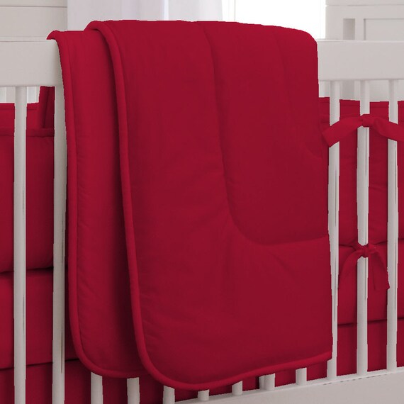 solid red crib bedding