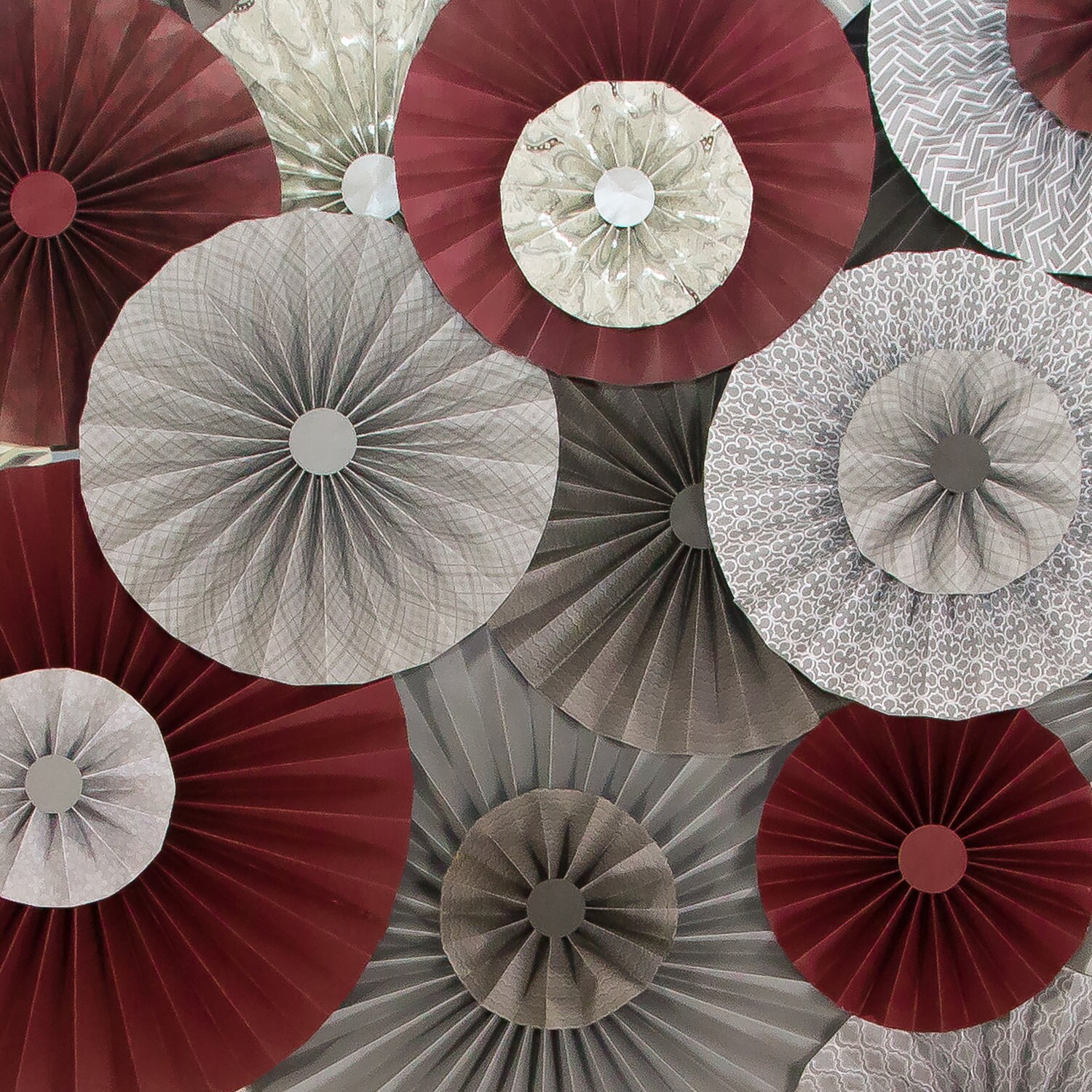 Burgundy Wine Gray Large Hand Made Paper Pinwheels Etsy