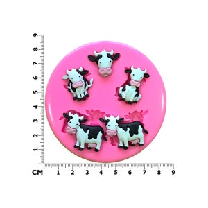 MYPRACS Farm Animal Head Silicone Molds Bull Head Fondant Mold Horse Cow  Sheep Pig Chocolate Molds For Cake Decorating Cupcake Topper Candy Gum  Paste