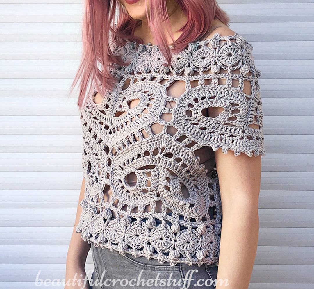 Crochet Sweetheart Top PDF Pattern Crochet Heart Top, Crochet ...