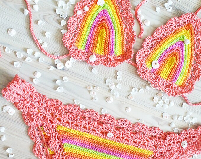 Crochet Pattern Crochet Bikini Colourful Pattern Crochet Bikini Top Crochet Pattern Crochet Bikini Colourful Pattern Crochet Bikini Top