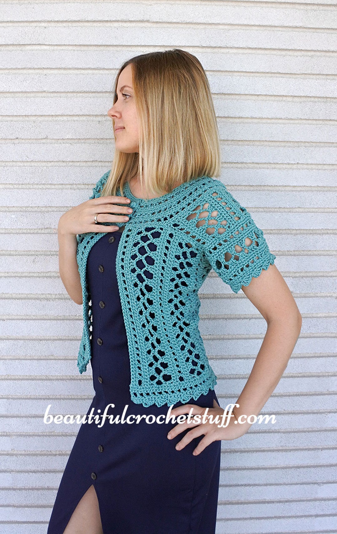 Crochet Lace Cardigan Pattern Etsy