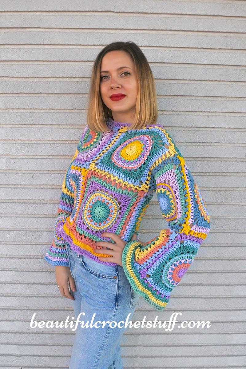 Crochet Boho Top PDF Pattern Crochet Sweater Crochet Sleeve - Etsy UK