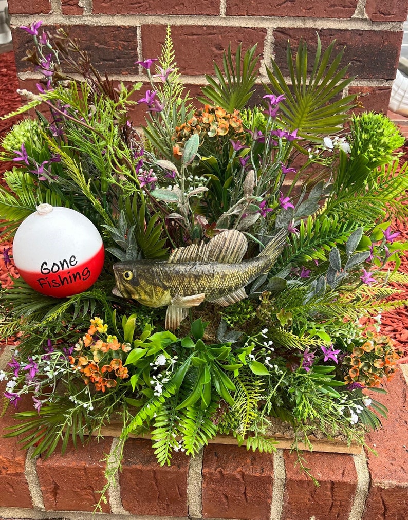 Natural Woodsman Bass Fishing Home Decor Accent, Bass Fish Decor, Gone