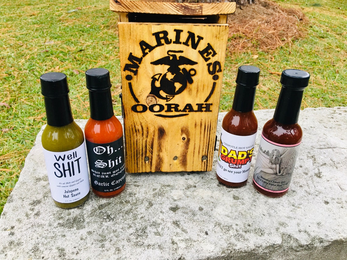 Outhouse Hot Sauce Gift Set USMC GIft Personalized GIft Etsy