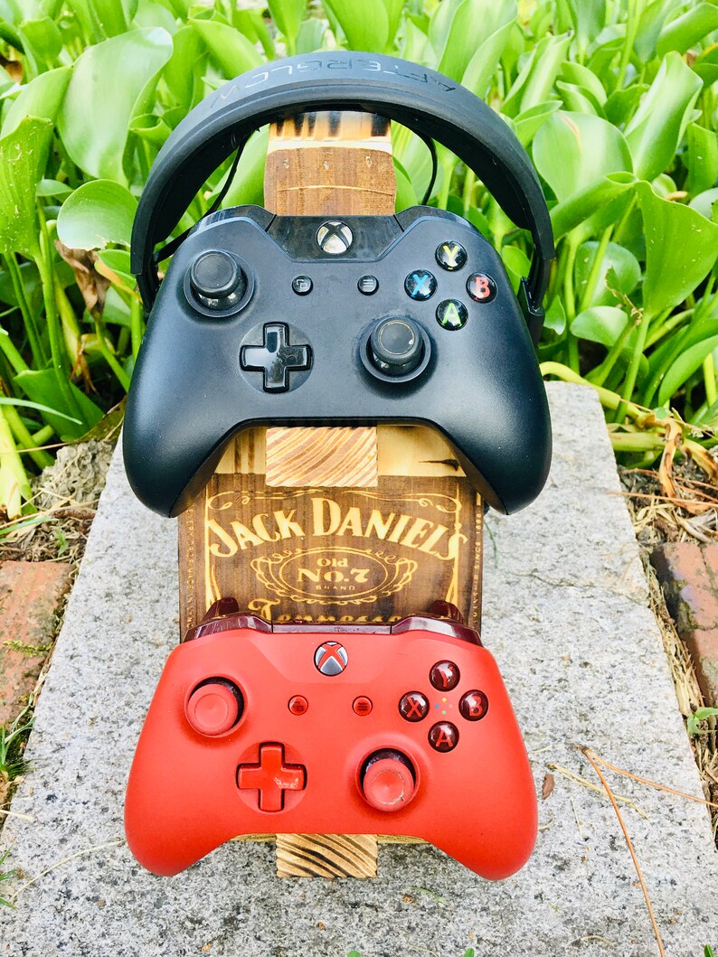 Wooden Game Controller Stand and Headset Jack Daniels Game Etsy