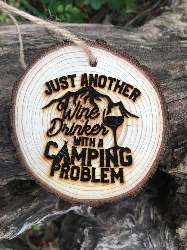 Funny Camping ornament Funny Wine ornament