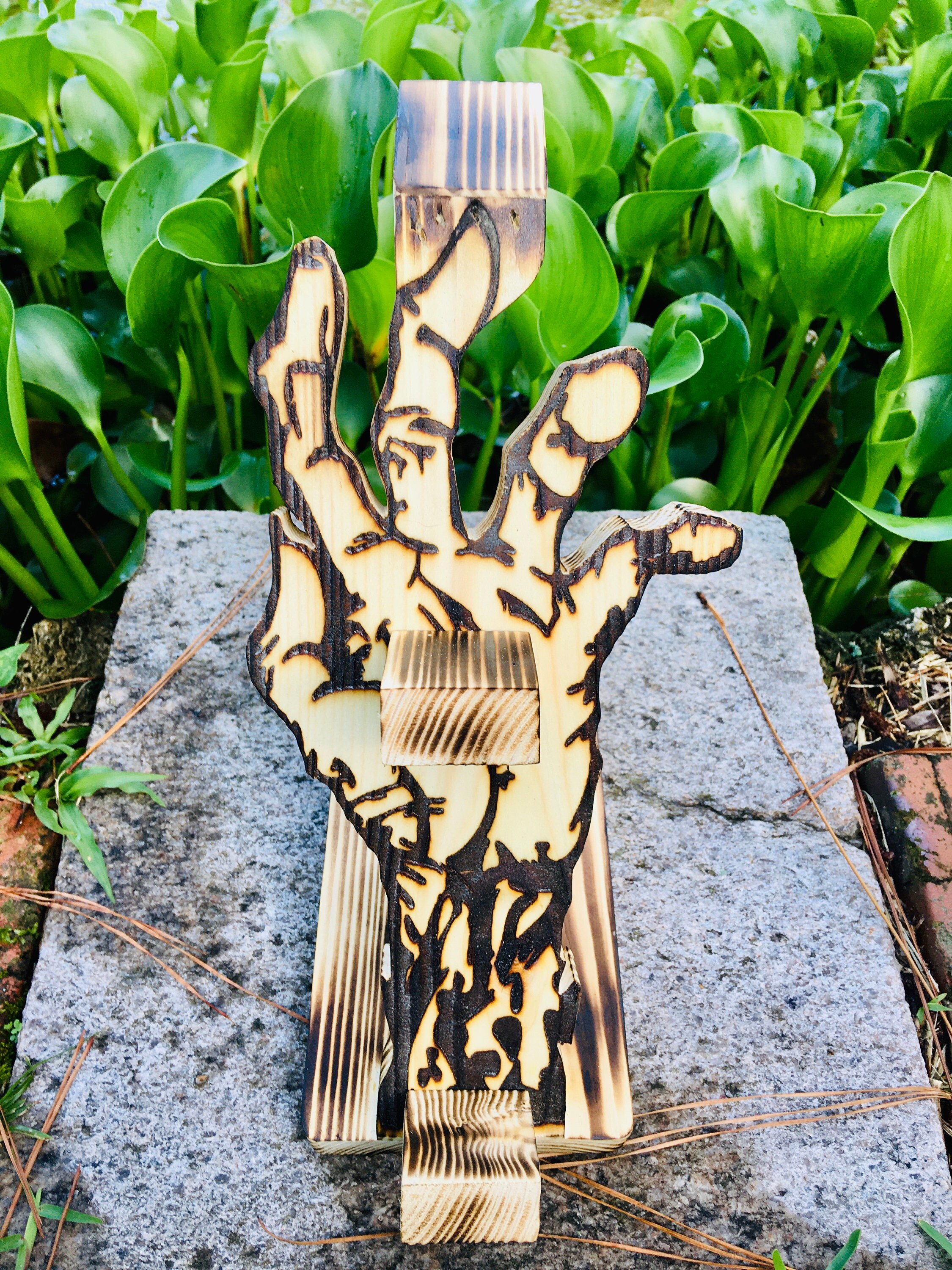 Wooden Game Controller and headset stand,Zombie game controller stand
