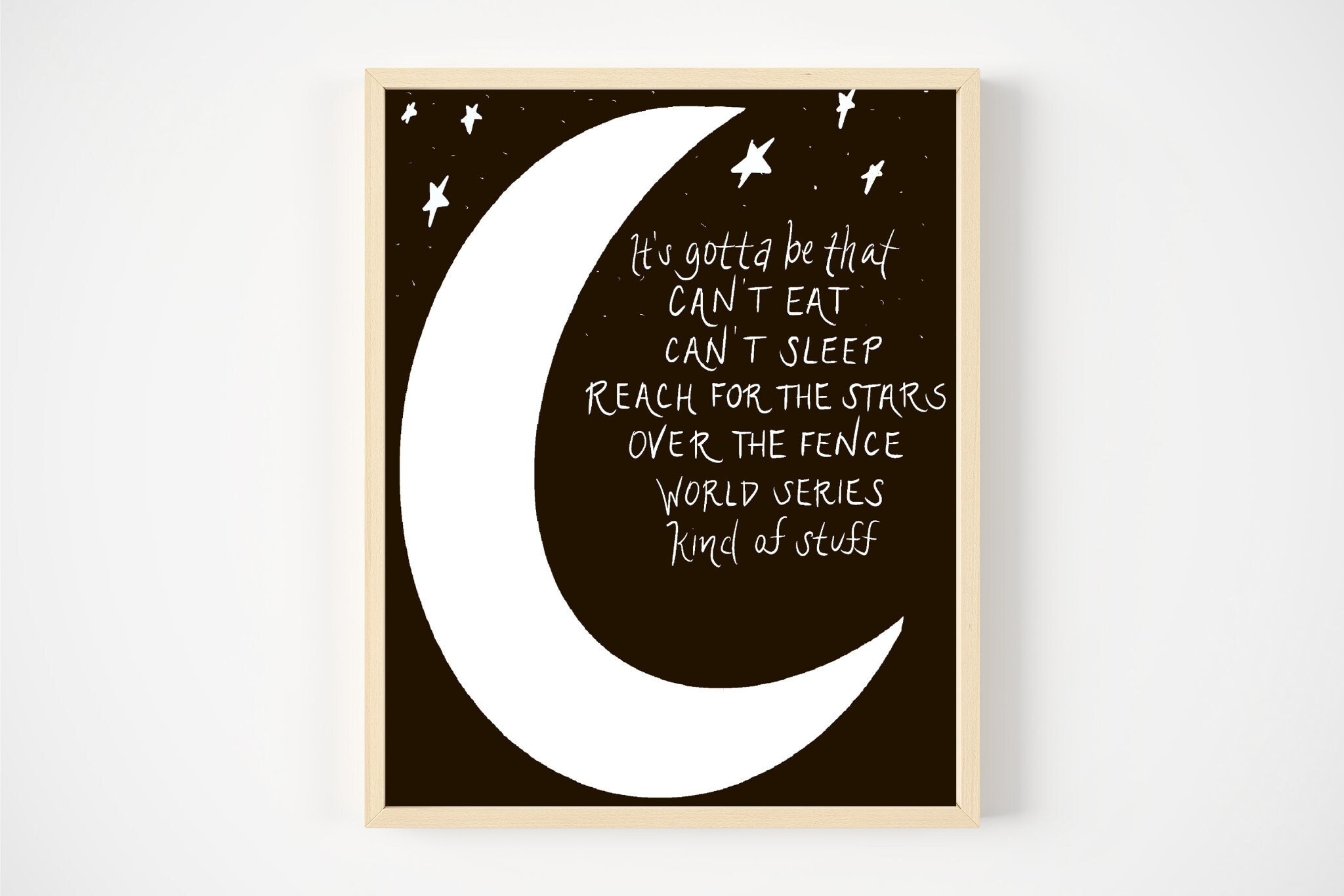 Can’t Eat Can’t Sleep- It Takes Two Quote | Mary Kate and Ashley Fans | 90s Movie Quote | Rom Com Quote | Movie Memorabilia Decor