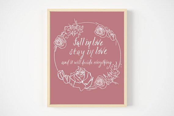 Fall In Love Quote Digital Download Printable By Jesuit Pedro.